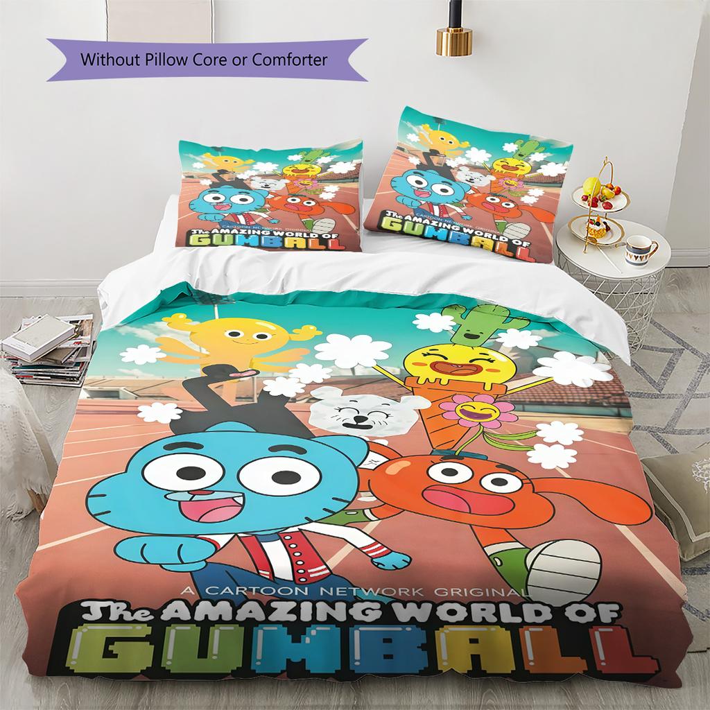 Gumball Bedding Quilt Set Quilt Cover Pillowcase Home Decoration Birthday Gift (1 * duvet cover + 2 * pillowcase, without core)