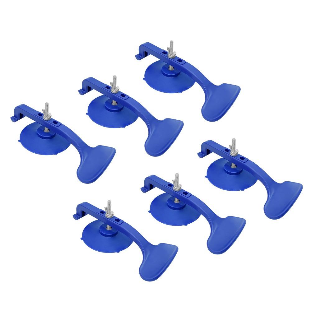 6PCS Plastic Handle Suction Clamp Blue Suction Cup Clamp Glass Repair Tool Maintenance Technician