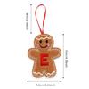 A-Z Gingerbread Man Doll Christmas Decoration Pendants Xmas Tree Hanging Ornament Christmas for Home New Year Kids Gift