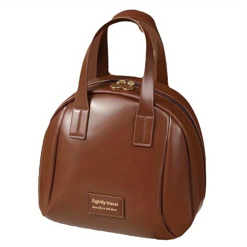 

Большая вместительная ПУ переносная косметичка с металлической молнией косметичка дорожная сумка для ухода за телом коричневый