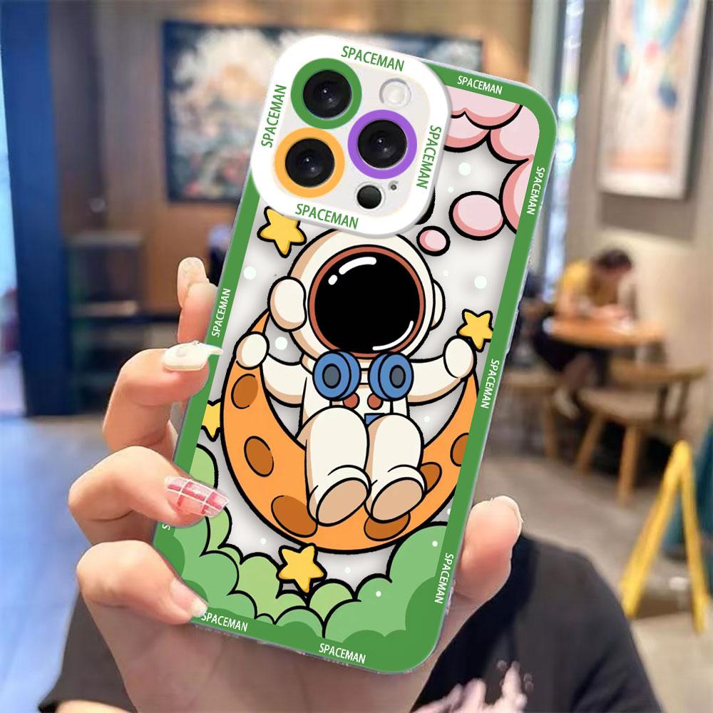 

Astronaut Space Spaceman Clear Phone Case For VIVO Y400 Y100 Y76 Y75 Y51 Y50 Y36 Y35 Y28 Y22 Y21 Y20 Y19S Y17S Y16 Y15S Y04 Case VIVOY274G