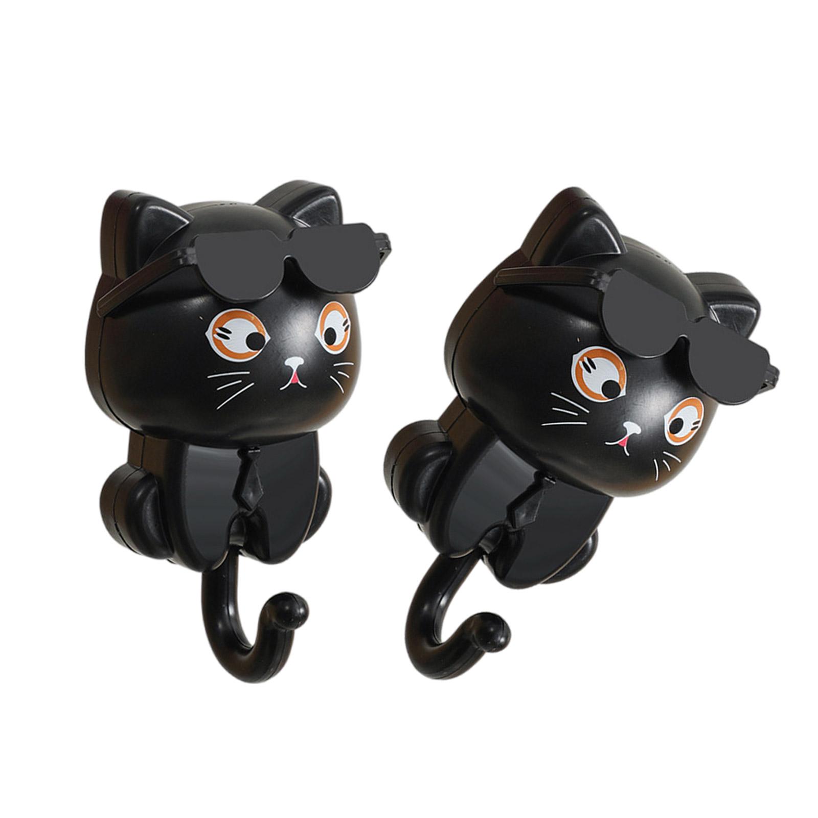 

Набор из 2 прочных литых АБС-крючков в виде рогов для пальто, полотенец, декоративные вешалки для прихожей, домашний аксессуар для повседневного использования чёрный