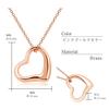 [Sears] Women's Necklace, Brown with Teddy Bear, Open Heart Design, Pink Gold Color, P1520-1-tdt-01-pg-b