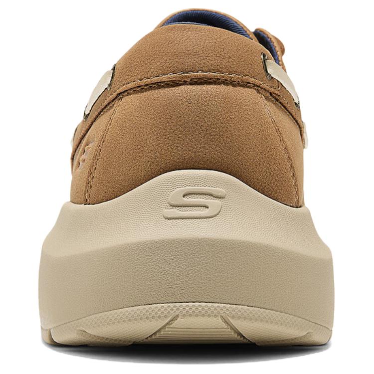Skechers Casual Comfortable Versatile Casual Leather Shoes Men Shoes Brown 205702-TAN