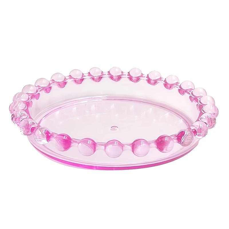Nail Jewelry Storage Bead Tray Nail Polish Rack Transparent Plate Gem Display Process Palette Round Acrylic Nordic Style Crystal Plate, Jewelry Trays