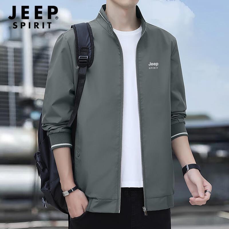 JEEP SPIRIT Men's Casual Stand-Collar Jacket