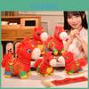 Year Of The Horse Plush Figure With Short Velvet Fabric For Office Desk Decor And Gifts