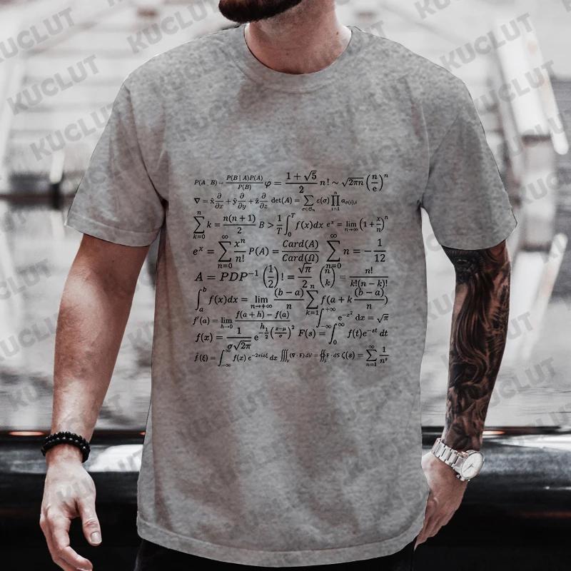 Men's Streetwear T-shirts Sum of Cubes Maths Print T-Shirt Oversized Funny Formula Mathematics Graphic Tees for Men Women Tops