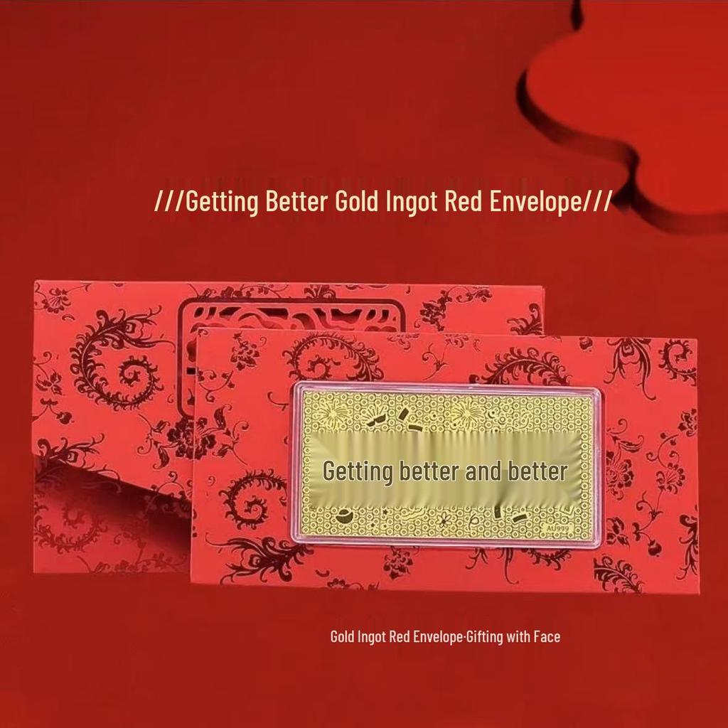 Year of the Horse 999 Gold Note 10mg - New Year Valentine's Gift for Men & Women In Red Envelope