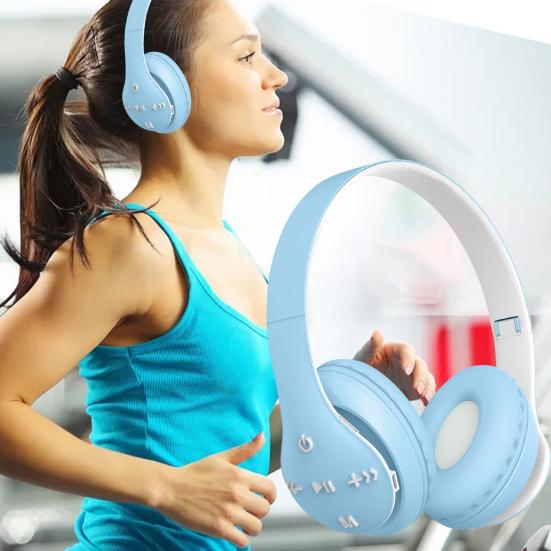 ST93 Wireless Headphones Foldable Support TF Card ABS Portable Bluetooth-compatible 5.1 Macaron Headsets for Sports