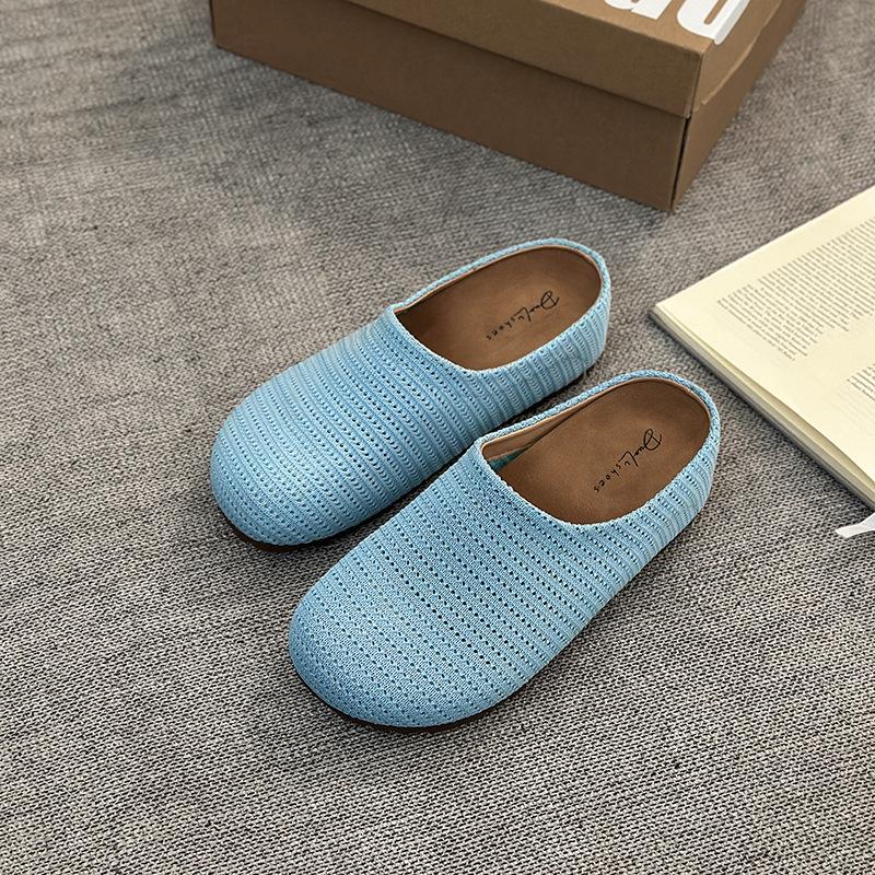 Non-slip Comfortable Bag Head Slippers Women's Spring and Summer New Outer Wear Casual One-pedal Lazy Half Slippers Tide