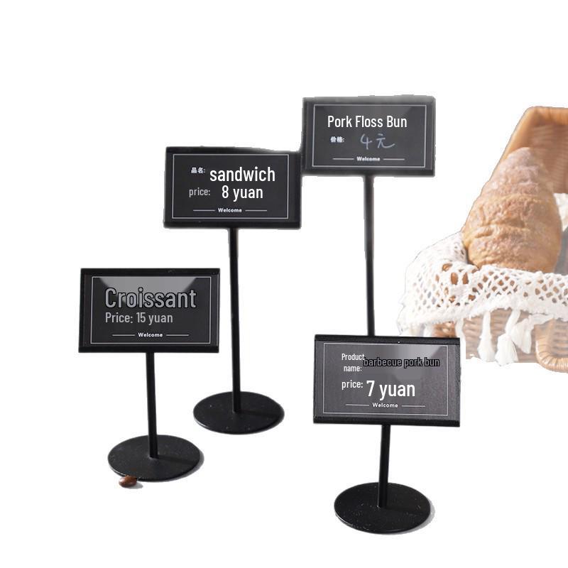 Stainless Steel Table Number & Menu Display Stand for Restaurants & Buffets