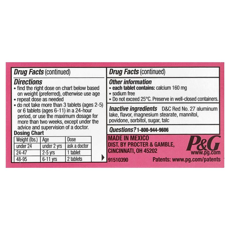 Kids, Pepto Chewables, Bubble Gum, 24 Chewable Tablets
