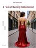 Red Luxurious Evening Gown for Socialite Banquets