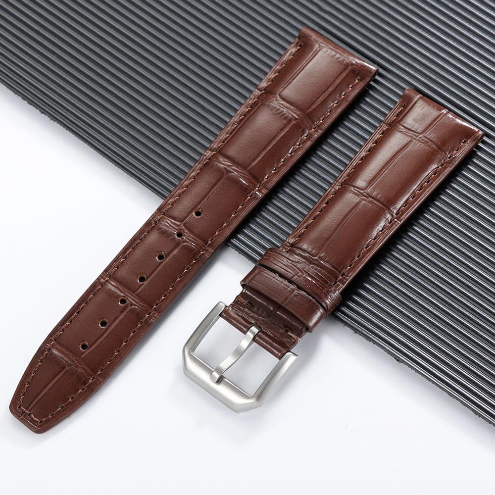 Cowhide Leather Watch Strap 20mm 21mm 22mm for IWC Portugieser Portofino Watchband Breathable Soft Wrist Belt Men Women Bracelet