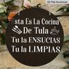 2D Flat Retro Aluminum Wall Decorations In Various Sizes. Fun Spanish Round Signs, Humorous Kitchen and Home Decor, Ideal for Home Décor and Gifts