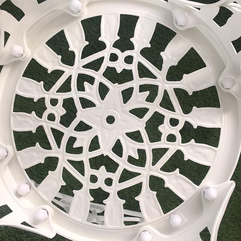 Luxury Cast Aluminum Outdoor Dining Table and Chairs Set for Garden or Balcony