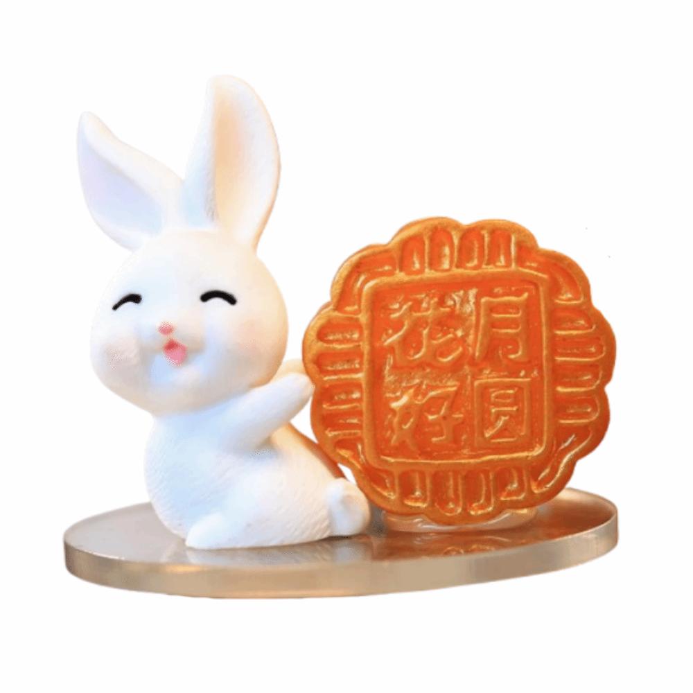 Creative Rabbit Mooncake Figurines Exquisite Micro Landscape Decoration  Easter
