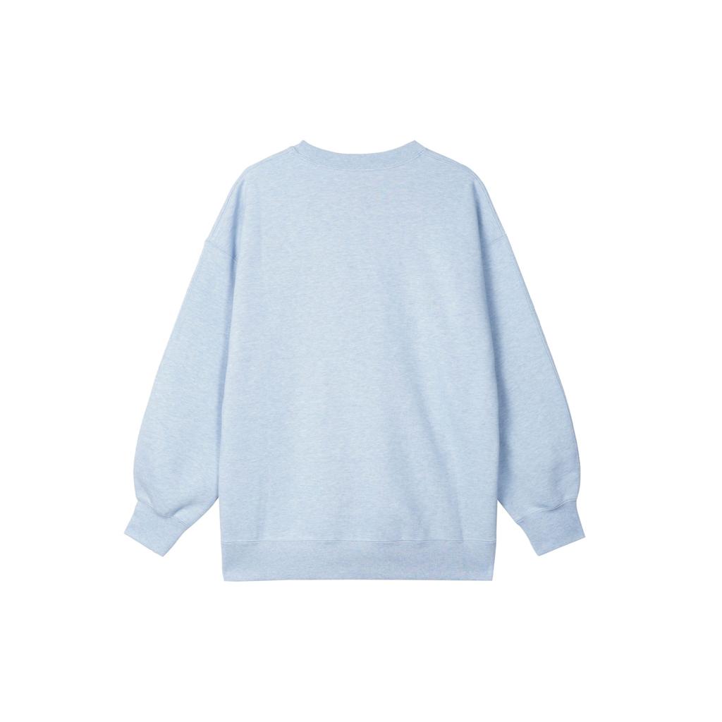 Jordan Solid Color Round Neck Casual Fleece Long Sleeve Sweatshirt Women Sweatshirt Blue Gray FB5117-436