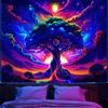 VIKAMA Fantasy Forest Tapestry Bedroom Nordic Style Starry Sky Tree Tree Of Life Pattern Soft Tapestry Wall Decoration