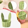 Easter Bunny Ear Woven Basket Organizer, Sturdy Decorative Paper Rope Design, Creative, Portable,