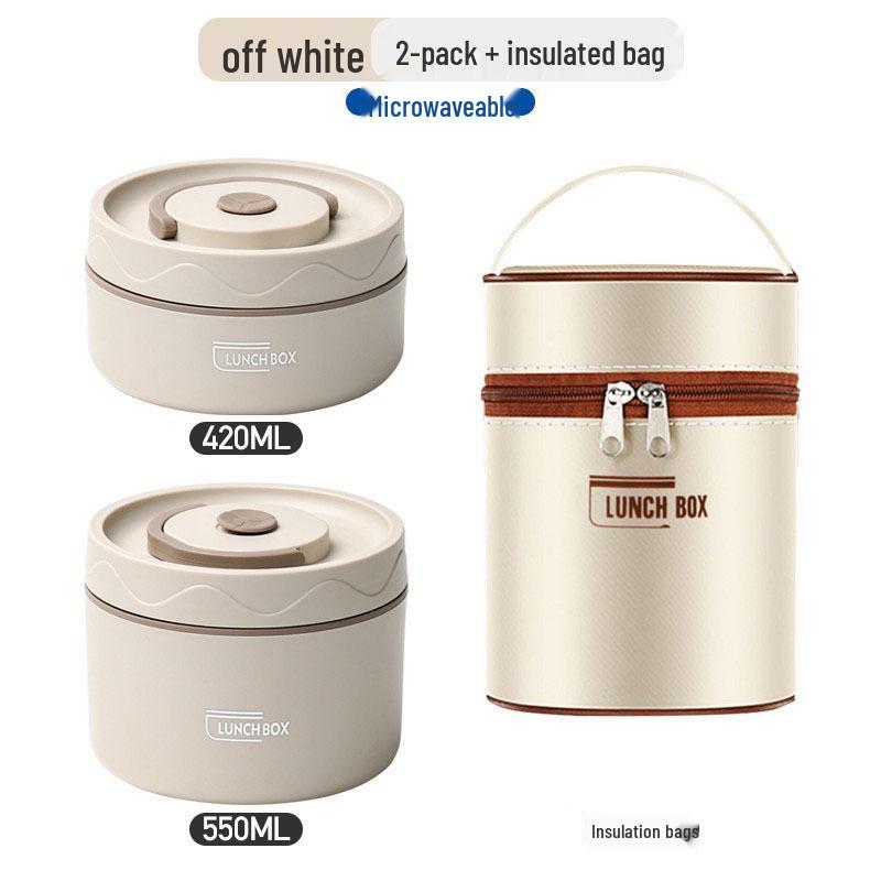 

Изолированный круглый ланч-бокс из нержавеющей стали 304 с крышкой, многослойный портативный контейнер для еды для студентов и офисных работников