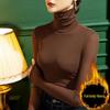 High Neck Mesh Base Layer Women's Slim Fit Long Sleeve Top - Versatile Solid Color for Fall/Winter