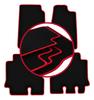 Velour Floor Mats with Red Edge For: Jeep Wrangler III JK Off-road (2006-2017)