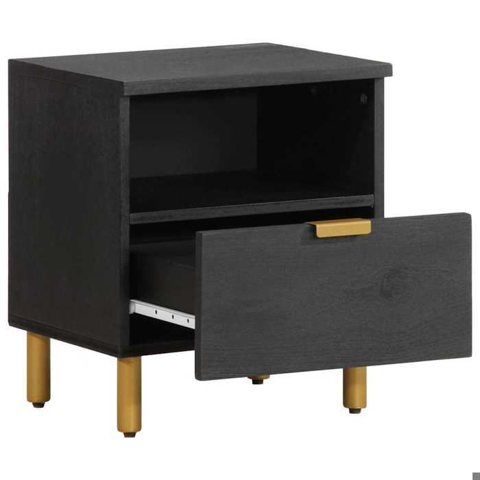VidaXL Table de chevet noir 40x33x46 cm bois d'ingénierie, table d'appoint, armoire de lit, table d'appoint pour chambre, 4017655