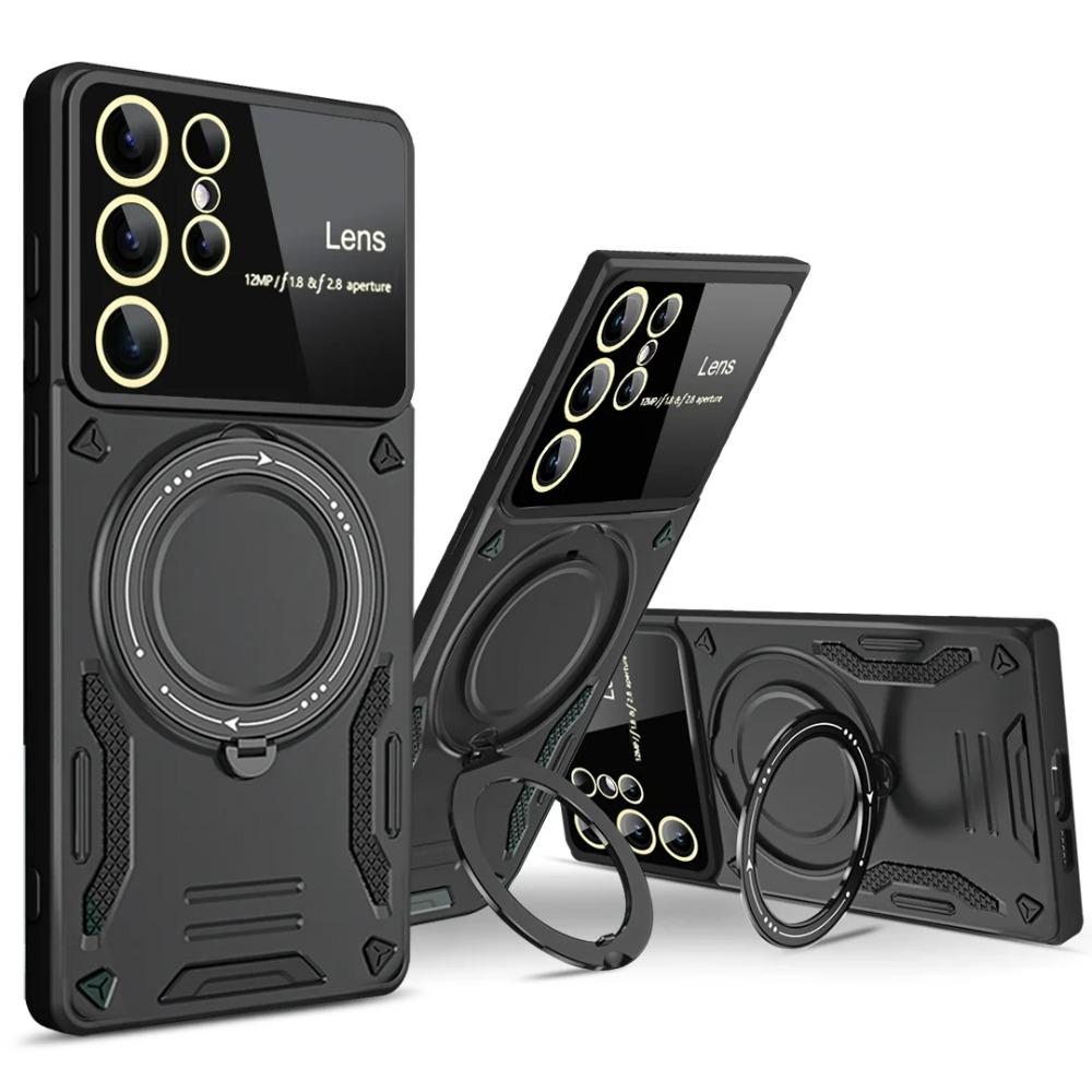 Magsafe Wireless Charging Case For Samsung Galaxy S24 S23 S22 Ultra S21FE S20FE Armor Magnetic Ring Cover For Samsung S21 S20 FE