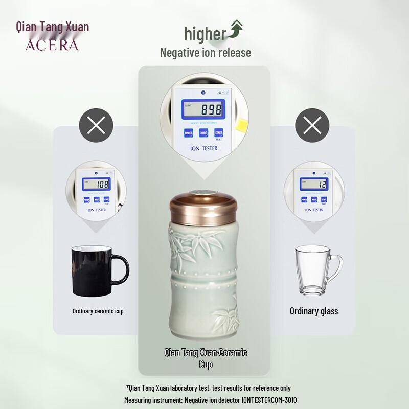 Qian Tang Xuan Bamboo Bliss Double-Layer Ceramic Travel Mug