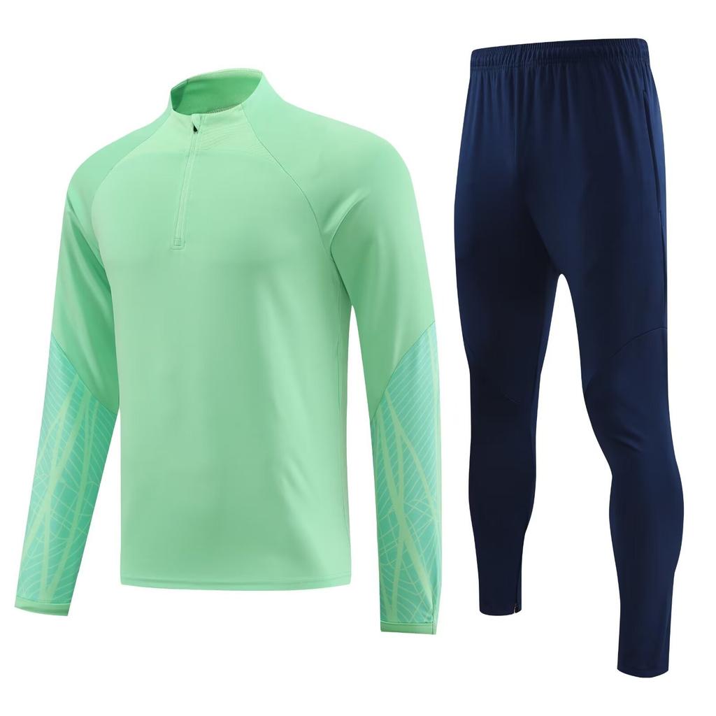 Half Zipper Long Sleeve Football Training Suit Set Children'S Autumn And Winter Football Suit Adult Running Sports Casual Suit