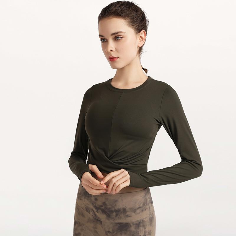 Top Casual Slim cu Mânecă Lungă pentru Yoga pentru Femei