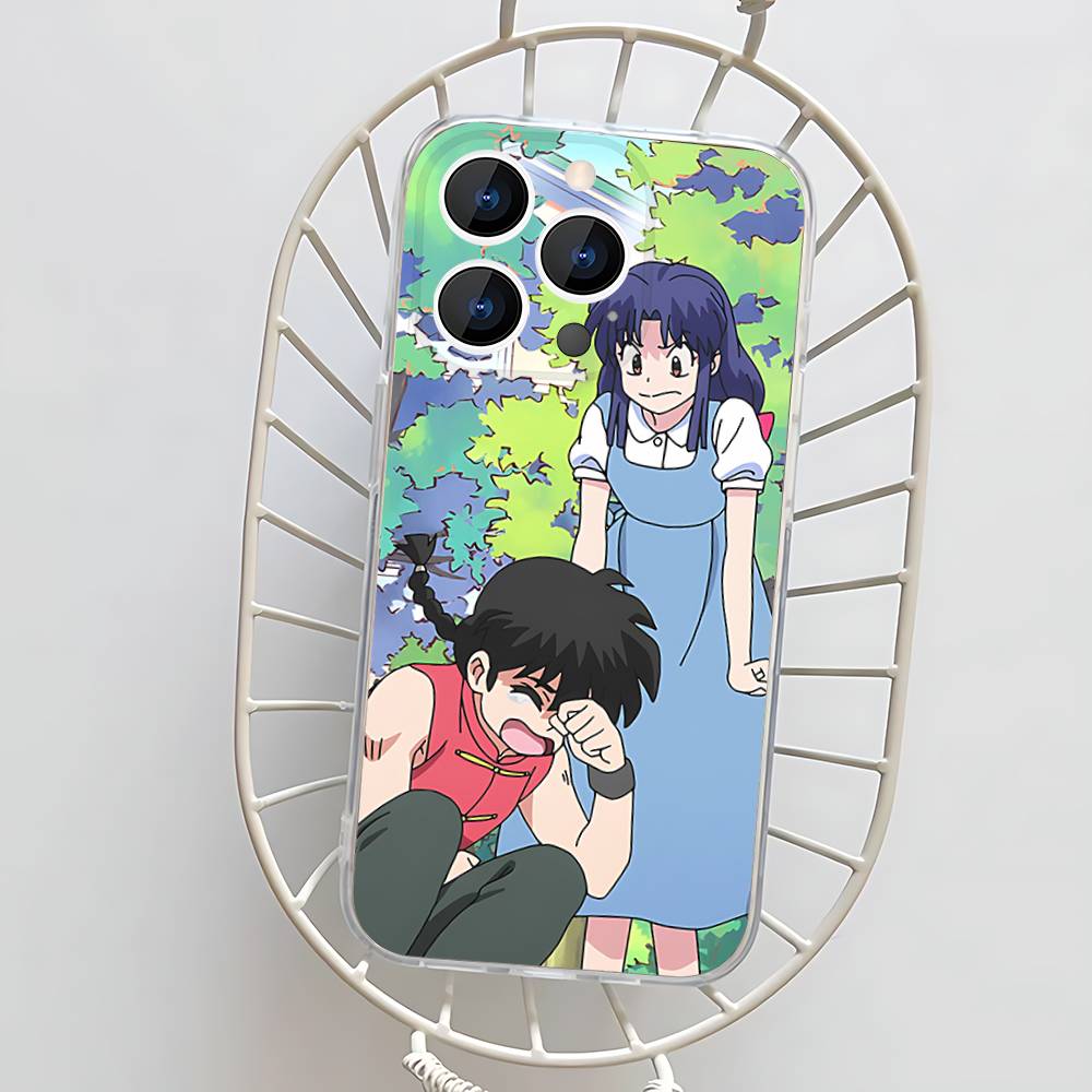 COOL Ranma 1 2 Phone Case For iPhone 17,16,15,14,13,12,11 Pro,Max,Plus,X,XS,XR,SE4,E Mini Transparent Soft Cover