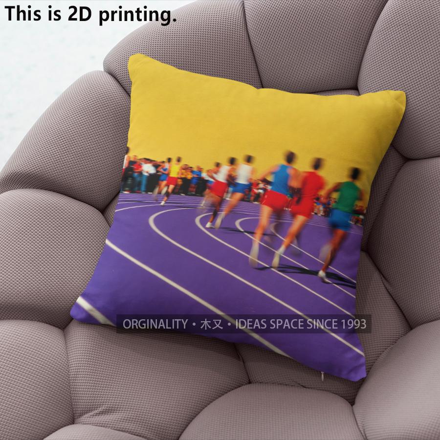 Running Track Sport Throw Pillow Covers Pattern Cushion Cover Suitable for Sofa Bedroom Car Pillow Cover