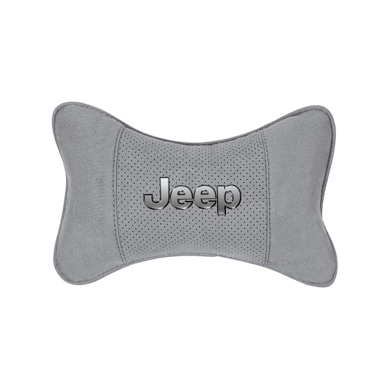 Car Headrest Memory Foam Neck Pillow Auto Accessories For Jeep Wrangler Grand Cherokee Compass Wagoneer Gladiator Avenger Willys AKT1