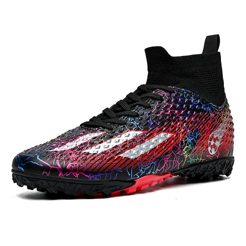 Factory direct sales explosive football shoes boys high-top long nails broken nails students grass training game sports shoes