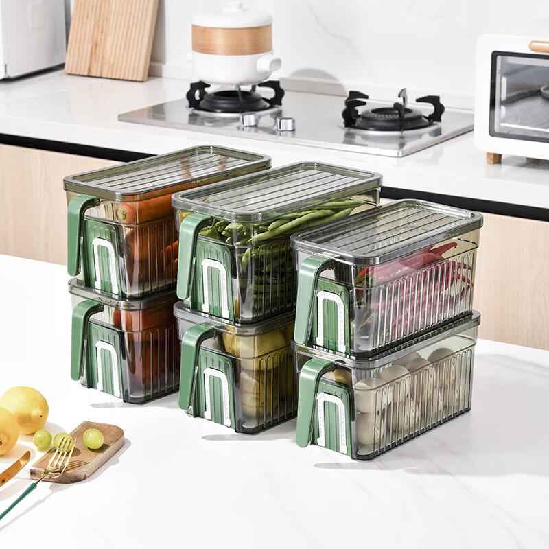 Refrigerator Food Storage Box with Handle