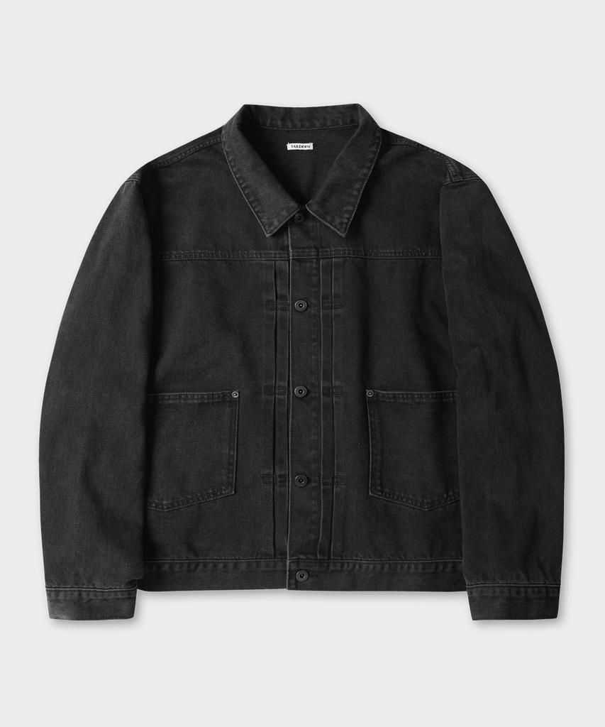 TAILDERN Mitchum Denim Trucker Jacket Black