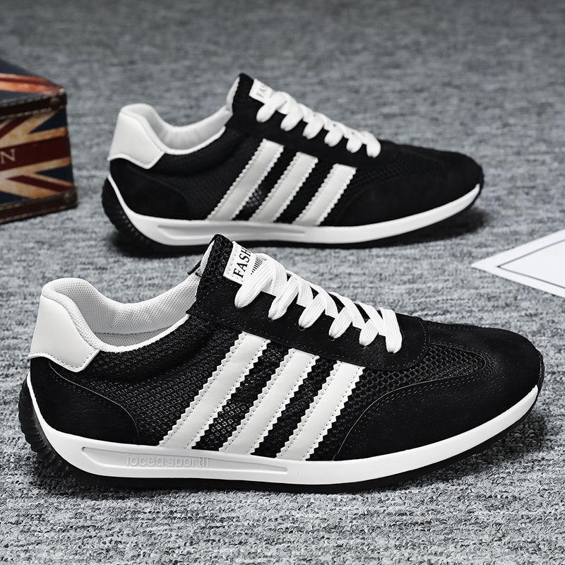 

Мужские белые летние сетчатые спортивные повседневные кроссовки на шнуровке с низким верхом «Форрест Гамп» 44 чёрный