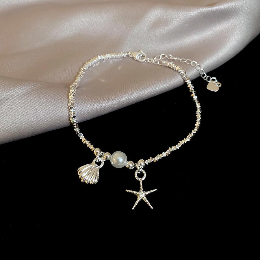 French temperament cold wind zircon star pearl bracelet light luxury bracelet sweet versatile jewelry