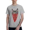 Gangster Cat unisex T Shirts Meowdy Cowboy Cat Creative Tee Shirt Short Sleeve O Neck 100% Cotton Gift Idea Tops T-Shirt