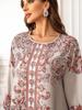 High-Density Beaded Print Muslim Abaya Dress