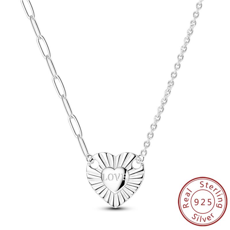 New Copper Necklaces Tulip Heart Sun Star Moon Bow Zircon Pendant Necklace For Women Fashion Jewelry Making Gifts