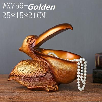 Big Mouth Pelecanus Bird Domácí organizér Resin Art Craft for Keys Chytrý telefon Notebook Nůžky Pouzdro na dálkové ovládání Držáky na drobné předměty