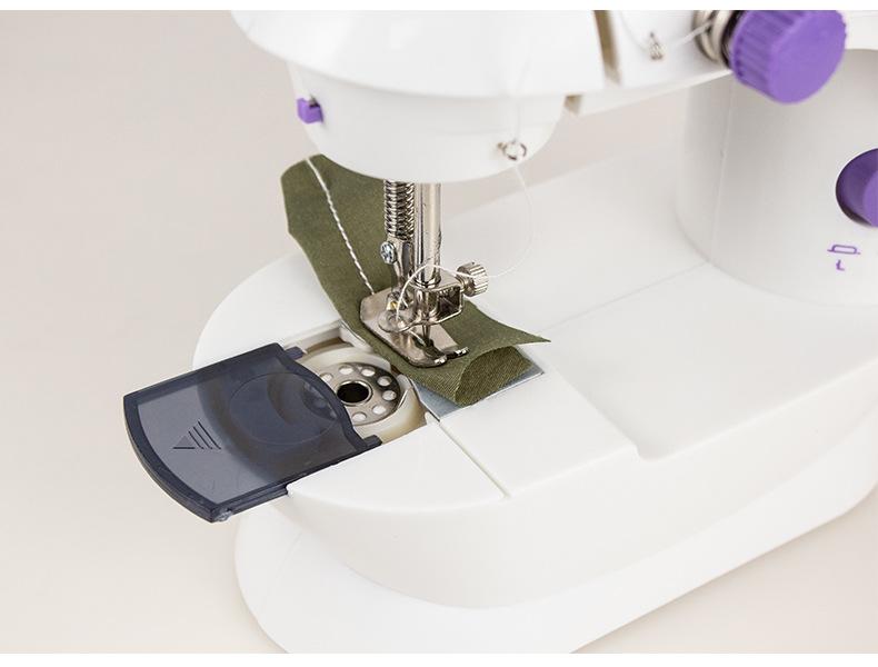Multifunctiona Household Mini Sewing Machines Handheld Sewing Machine With Light Cutter Foot Pedal Portable Night Light EU Plug