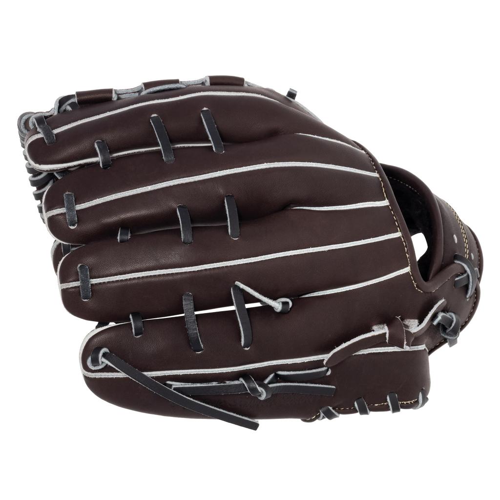 ZETT Neo Status E1 Type Soft Baseball Glove for Second and Brown x Size 4 Shortstop, Right-Handed Throw, Black, (BRG312630)