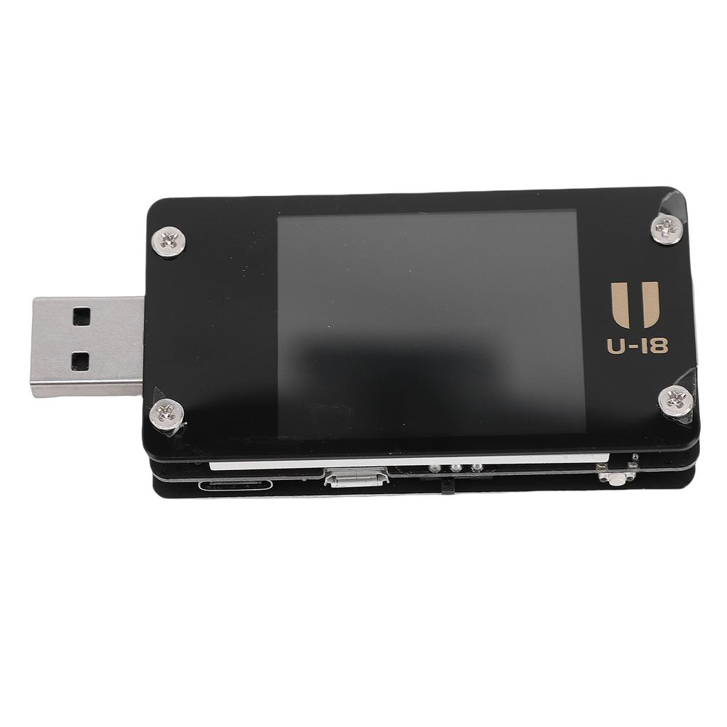 USB Tester 6.5A Voltage Current Power Detector USB Multimeter with 1.77 Inch LCD Screen Support for PD2.0 PD3.0 QC2.0