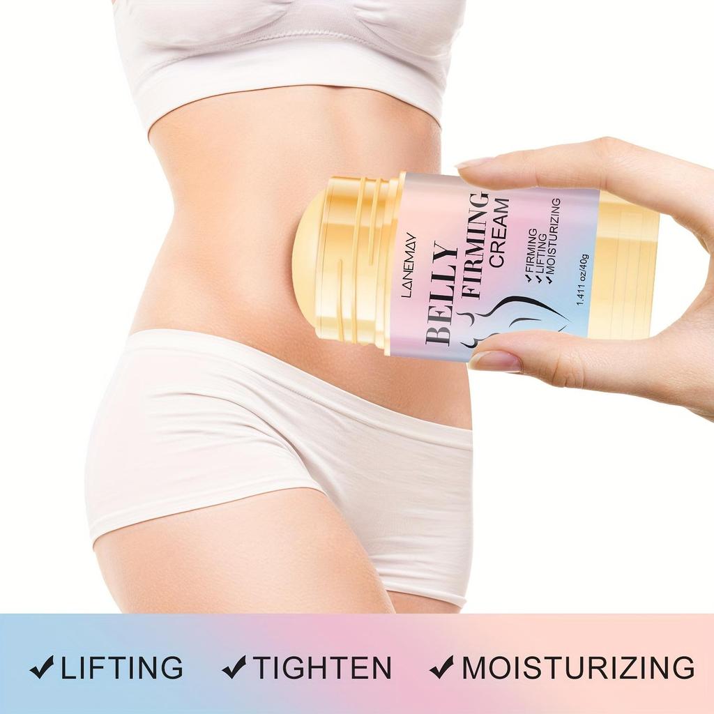 Bauchstraffende Creme – Spendet Feuchtigkeit und pflegt die Haut, Hautstraffende Creme für Bauch, Oberschenkel und Po – Geeignet für Frauen, 40 g