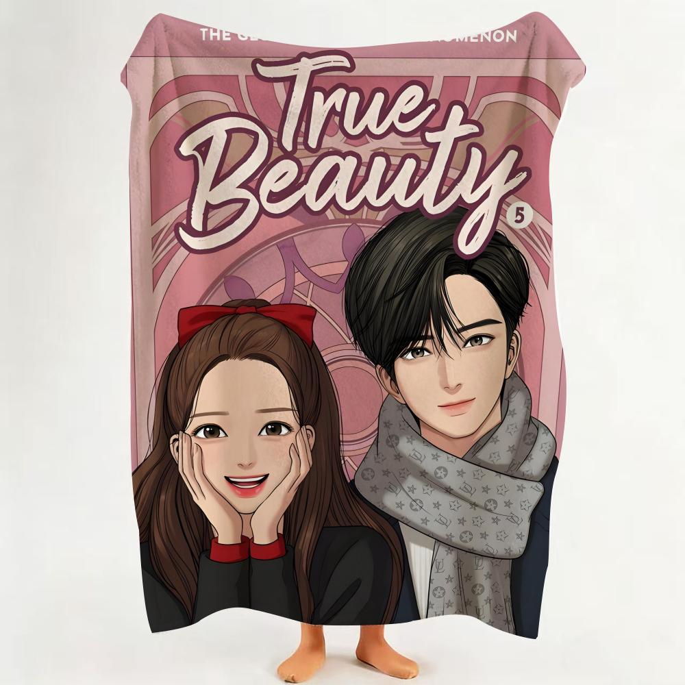 

Manhwa T True B Beauty Flannel Blanket Suitable for Sofa Living Room Bedroom 75cmx90cm